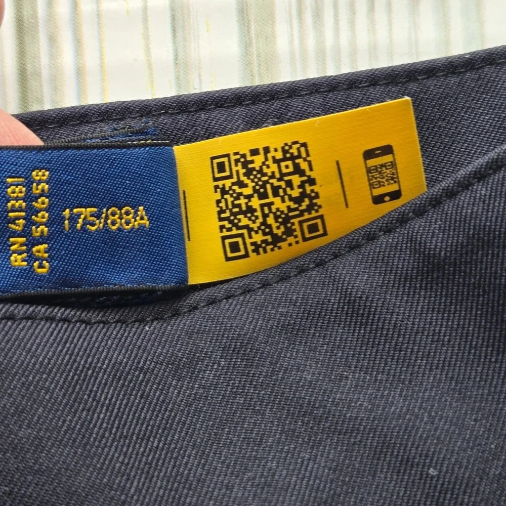 Polo Ralph Lauren Pants Mens 34x32 Navy Stretch‎ Classic Fit Performance Chino